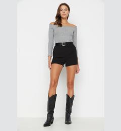 Снимка на Trendyol Black Belted Woven Shorts