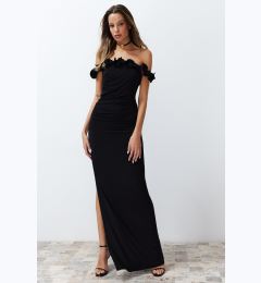 Снимка на Trendyol Black Body-fitting Knitted Long Elegant Evening Dress