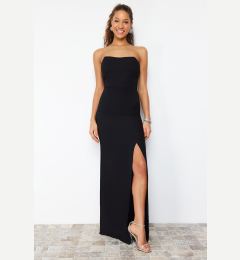 Снимка на Trendyol Black Body-fitting Woven Long Elegant Evening Dress