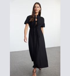 Снимка на Trendyol Black Bow Detailed Maxi Woven Dress