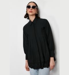 Снимка на Trendyol Black Brode Detail Cotton Woven Shirt