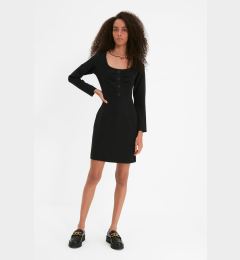 Снимка на Trendyol Black Button Detailed Woven Dress