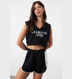 Снимка на Trendyol Black Color Blocked Normal Waist Slim Knitted Shorts & Bermuda