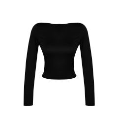 Снимка на Trendyol Black Cut Out Detail Slim Flexible Knitted Blouse