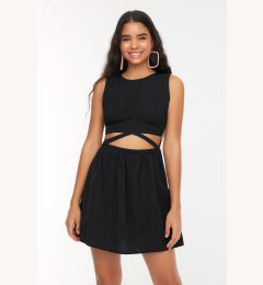 Снимка на Trendyol Black Cut Out Detailed Super Mini Woven Dress