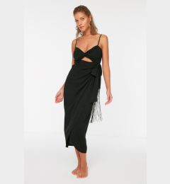 Снимка на Trendyol Black Cut-Out Detailed Tasseled Beach Dress