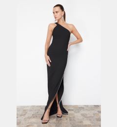 Снимка на Trendyol Black Fitted Woven Long Evening Dress