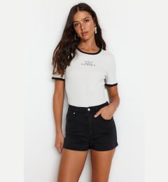 Снимка на Trendyol Black High Waist Denim Shorts