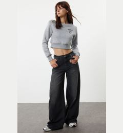 Снимка на Trendyol Black High Waist Extra Wide Leg Palazzo Jeans