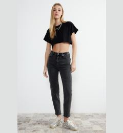 Снимка на Trendyol Black High Waist Slim Mom Jeans