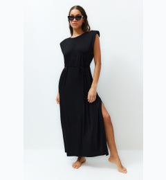 Снимка на Trendyol Black Maxi Knitted Tie Beach Dress