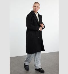 Снимка на Trendyol Black Men's Oversize Fit Winter Wool Blend Winter Coat