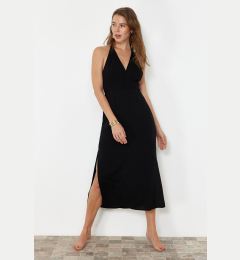 Снимка на Trendyol Black Midi Woven Backless Beach Dress