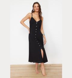 Снимка на Trendyol Black Midi Woven Beach Dress