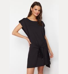 Снимка на Trendyol Black Mini Knitted Tie Beach Dress