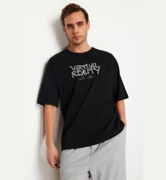 Снимка на Trendyol Black Oversize/Wide Cut Short Sleeve T-shirt