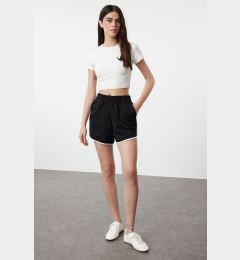 Снимка на Trendyol Black Piping Detailed Mini Shorts & Bermuda