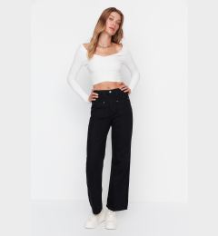 Снимка на Trendyol Black Pocket Detailed High Waist Wide Leg Jeans