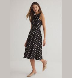 Снимка на Trendyol Black Polka Dot Midi Woven Dress with Open Waist Skirt