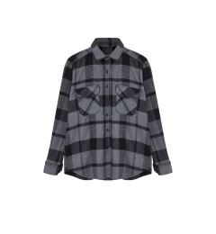 Снимка на Trendyol Black Regular Fit Winter Checkered Lumberjack Shirt Jacket