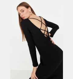 Снимка на Trendyol Black Ruffle Knitted Maxi Dress