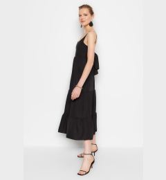 Снимка на Trendyol Black Skirt Flounced Back Tie Detail Strap Maxi Woven Dress