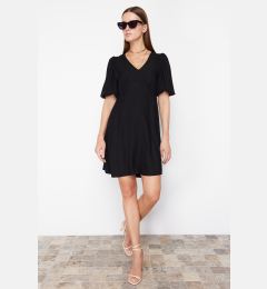 Снимка на Trendyol Black Skirt Flounced Balloon Sleeve Woven Dress