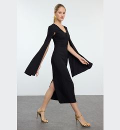 Снимка на Trendyol Black Sleeve Detailed Woven Dress