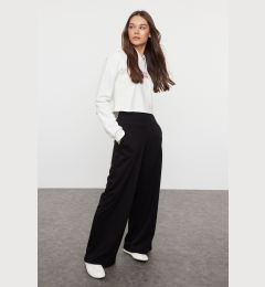 Снимка на Trendyol Black Slim Extra High Waist Wide Leg/Wide Cut Trousers