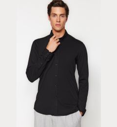 Снимка на Trendyol Black Slim Fit Comfortable Flexible Button Collar Basic Shirt