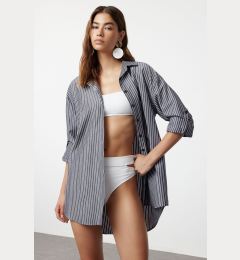 Снимка на Trendyol Black Striped Woven Shirt