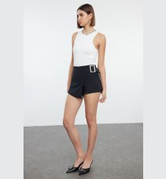 Снимка на Trendyol Black Thick Belt Detailed Super Mini Woven Shorts Skirt