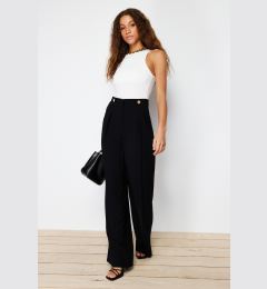 Снимка на Trendyol Black Wide Leg Buttoned Woven Trousers