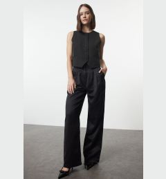 Снимка на Trendyol Black Wide Leg/Wide Leg Woven Trousers