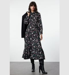 Снимка на Trendyol Black Woven Flower Patterned Dress