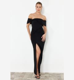 Снимка на Trendyol Black Woven Long Elegant Evening Dress