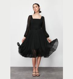 Снимка на Trendyol Black Woven Tulle Elegant Evening Dress