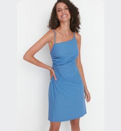 Снимка на Trendyol Blue Asymmetric Collar Woven Dress