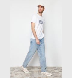 Снимка на Trendyol Blue Baggy/90's Straight Fit Jeans Loose Denim Trousers