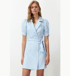 Снимка на Trendyol Blue Belted Mini Woven Jacket Woven Dress