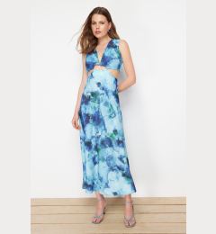 Снимка на Trendyol Blue Cut Out/Window Detail Maxi Woven Dress