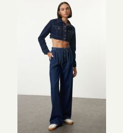 Снимка на Trendyol Blue Elastic Waist High Waist Wide Leg Jeans