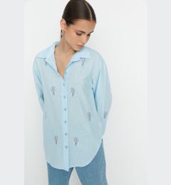 Снимка на Trendyol Blue Embroidered Shirt