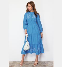 Снимка на Trendyol Blue Embroidery Detailed Woven Dress