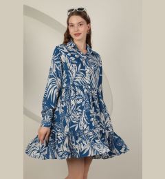 Снимка на Trendyol Blue Floral Mini Woven Dress