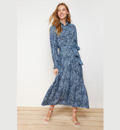 Снимка на Trendyol Blue Floral Viscose Woven Dress