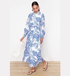 Снимка на Trendyol Blue Floral Woven Viscose Dress