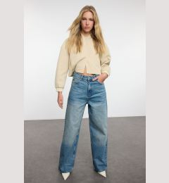 Снимка на Trendyol Blue High Waist Loose Wide Leg Jeans