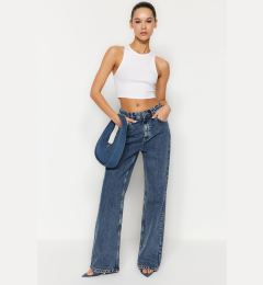 Снимка на Trendyol Blue High Waist Wide Leg Jeans