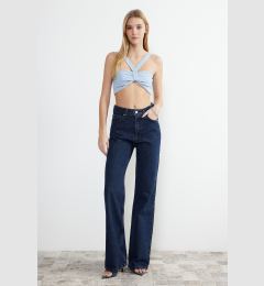 Снимка на Trendyol Blue More Sustainable High Waist Wide Leg Jeans